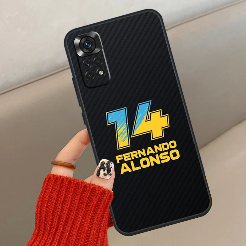 Funda Efecto Carbono con Número Alonso Xiaomi